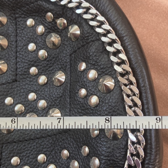 Zara Studded Black Round Backpack Purse Bag main image 4